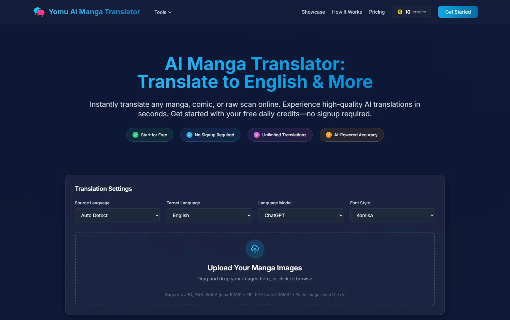 Yomu manga translator